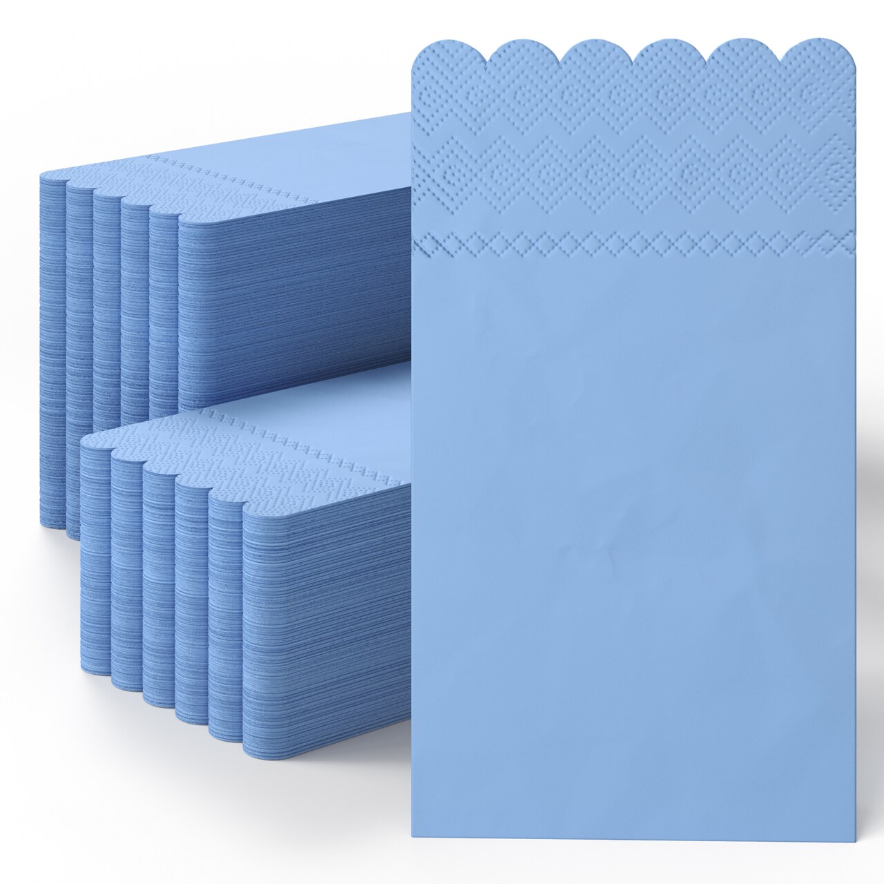  Scalloped Napkins Disposable 100 Pcs 3-Ply Yellow Scalloped Dinner Napkins Disposable Decorative for Dinners & Parties, Paper Guest Towels for Bathroom & Party Supplies